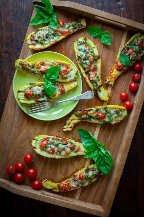 Grilled Summer Squash Boats