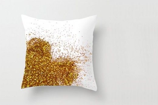 DIY Glitter Throw Pillow