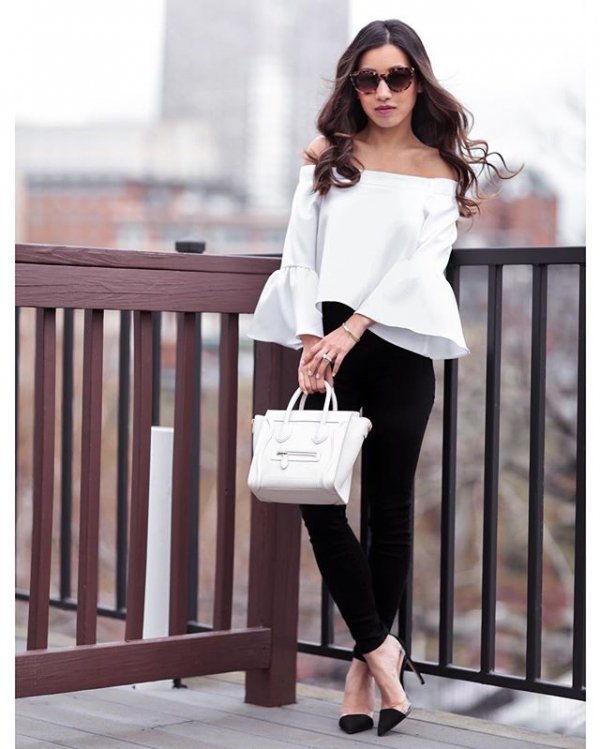 clothing, white, sleeve, leather, blouse,