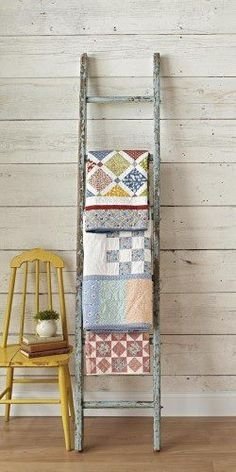 Vintage Ladder Quilt Rack