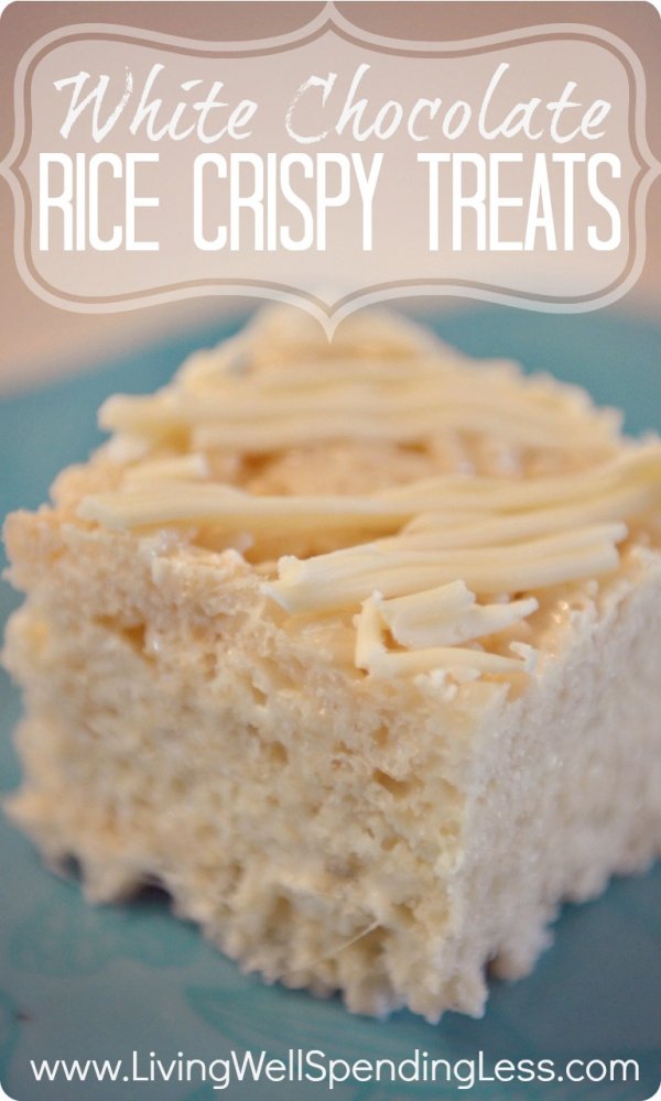 White Chocolate Rice Crispy Treats