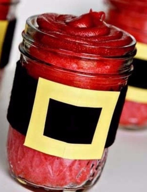 Mason Jar Santa Cakes