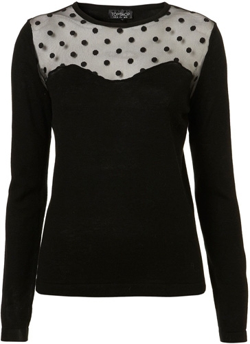 Knitted Spot Mesh Jumper