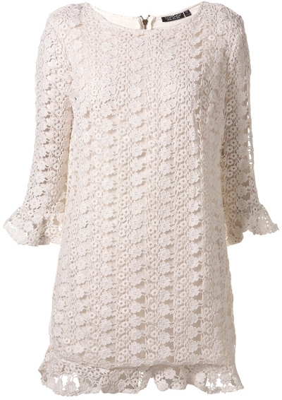 Topshop All over Crochet Shift Dress