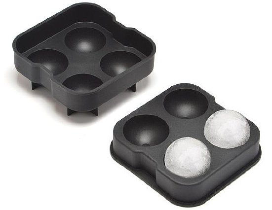 Sphere Ice Ball Maker, Black Silicone