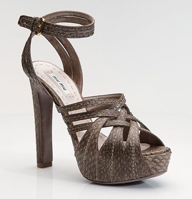 Miu Miu Whipsnake Hidden Platform Sandals