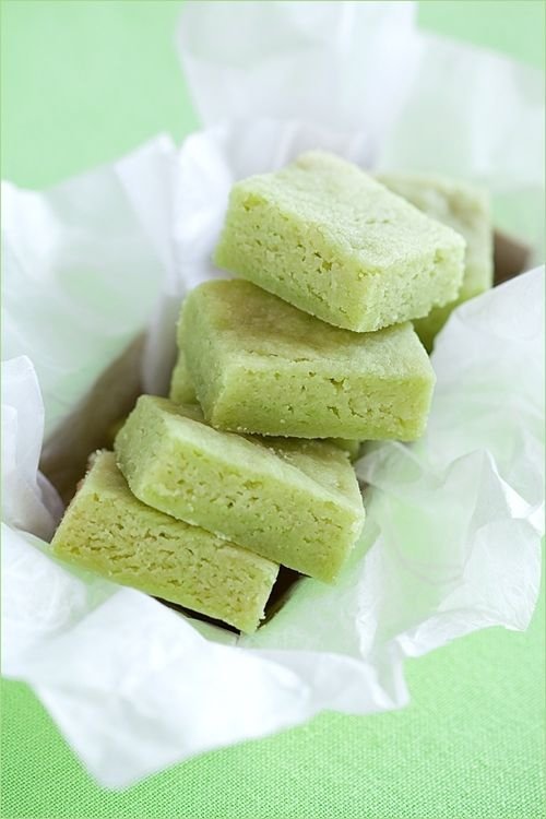 Matcha Shortbread Cookies