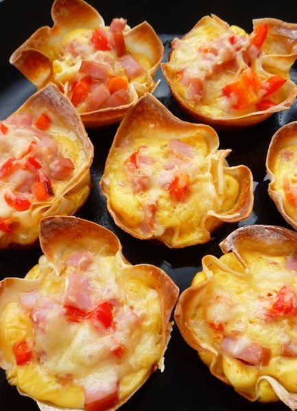 Cheesy Breakfast Toast Cups