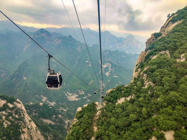 Cable car, Cable car, Hill station, Mountainous landforms, Sky,