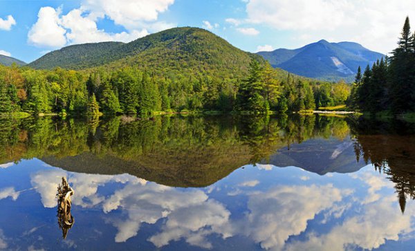 mountainous landforms, reflection, lake, wilderness, mountain,