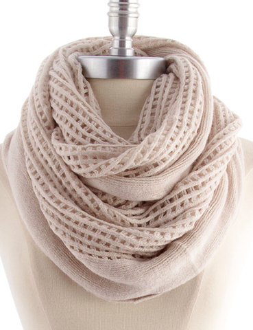 Boho Infinity Scarf, Oatmeal