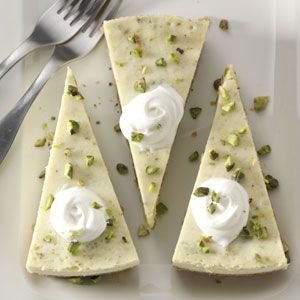 Pistachio Cardamom Cheesecake