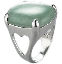 Quartz Stone and Heart Base Ring