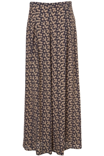 Topshop Blue Tulip Print Wide Leg Trousers