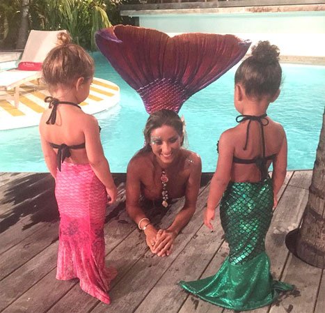 North and Penelope as Mermaids