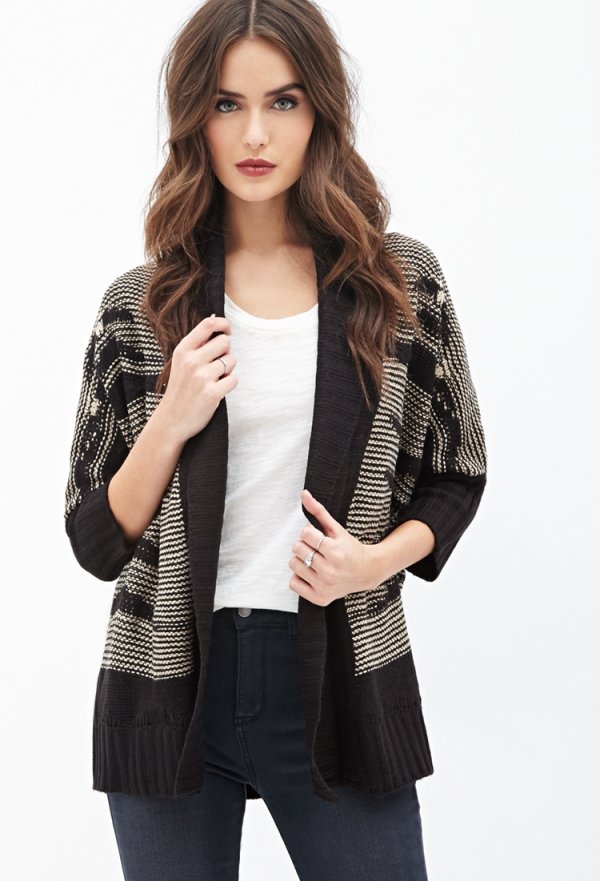 Oversized Textured Knit Cardigan