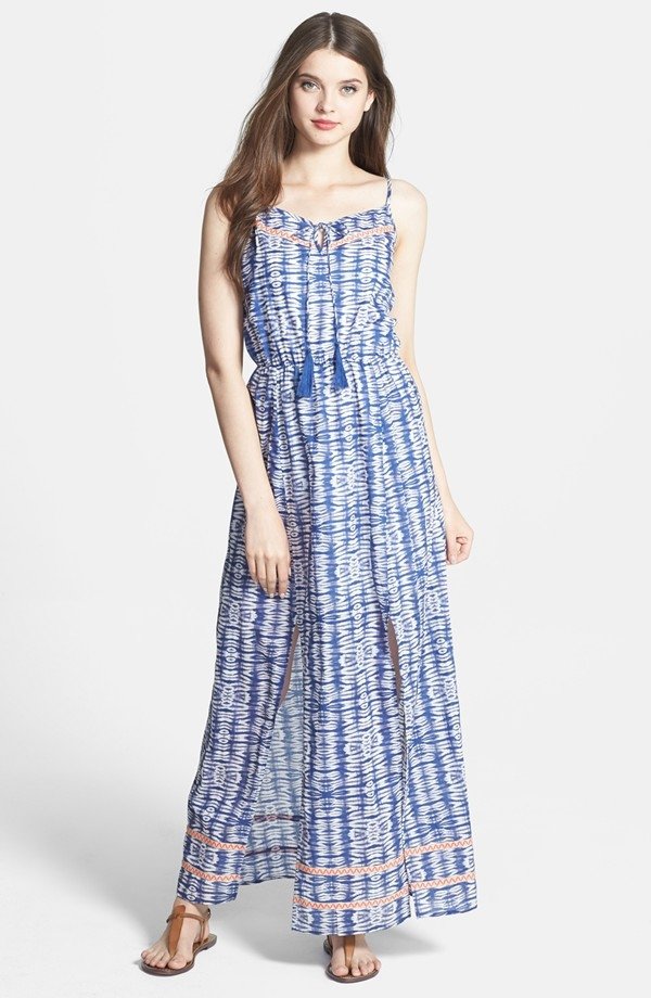 Tie Dye Cotton Maxi Dress