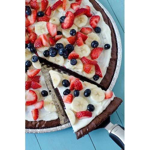 Fruity Brownie Dessert Pizza