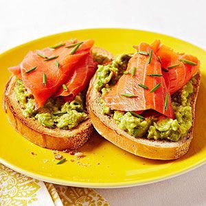 Smoked Salmon and Avocado on Rye