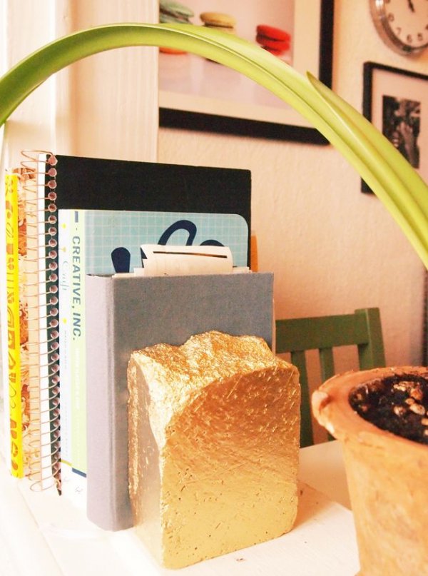 Gold Brick Bookend