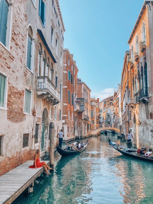 waterway, canal, water, gondola, town,
