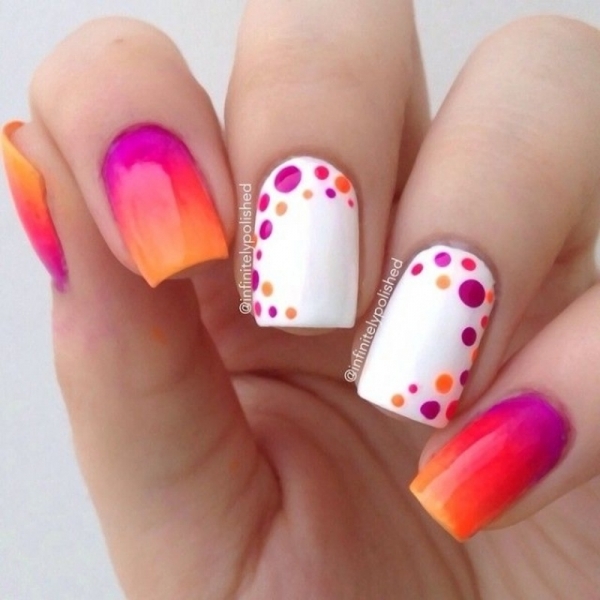 Neon Orange and Purple