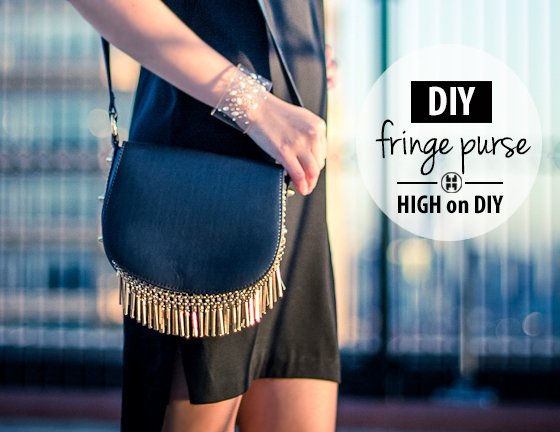 DIY Gold Fringe Purse