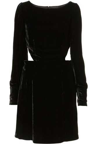 Topshop Unique Velvet Cutout Dress