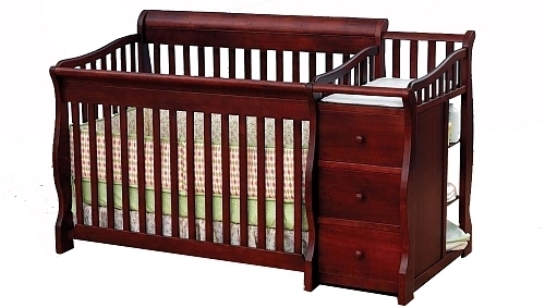 Sorelle Princeton 4-in-1 Convertible Crib & Changer - Cherry