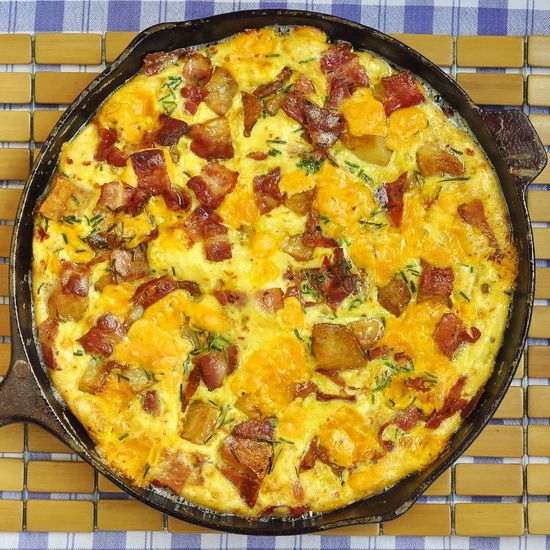 Bacon Potato and Cheddar Frittata