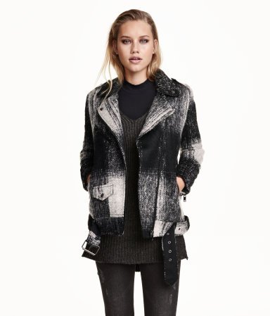 Wool-Blend Biker Jacket