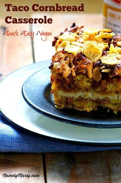 Vegan Taco Cornbread Casserole