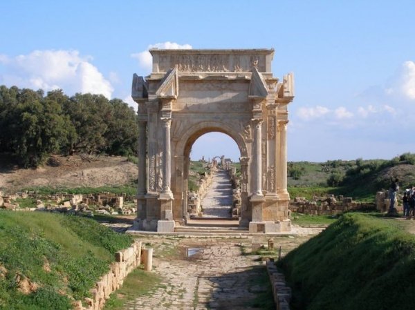 Linking Hands at the Arch of Septimius Severus, Libya