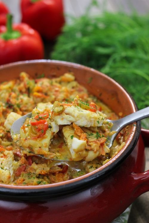 Baked White Fish and Vegetables