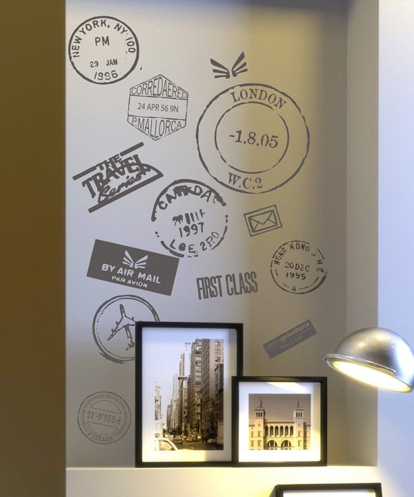 Travel Stamp Vinyl Wall Decals