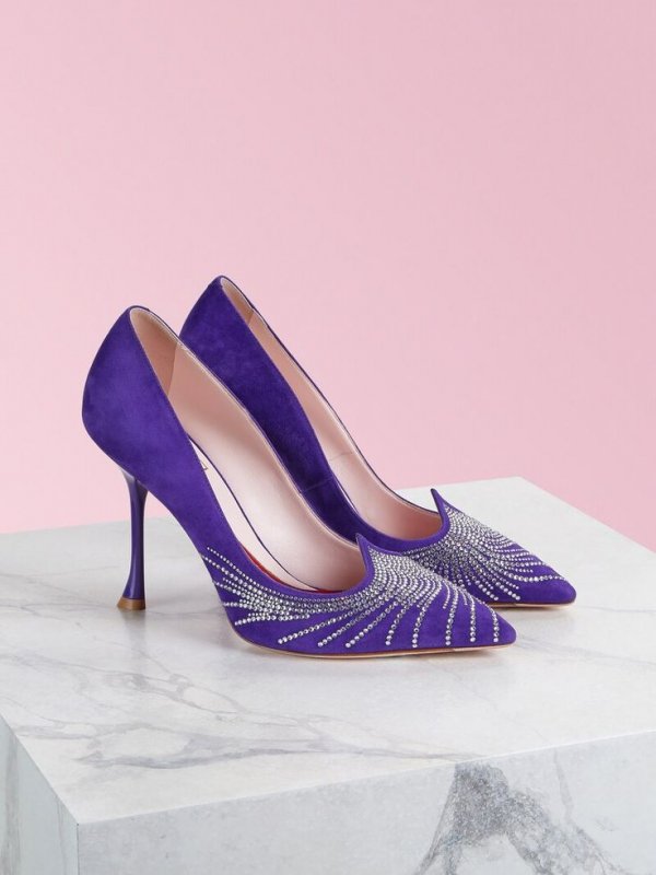 Footwear, High heels, Purple, Blue, Violet,