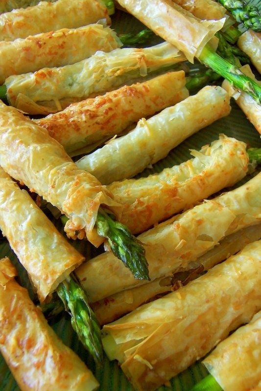 Asparagus Filled Phyllo Pastries