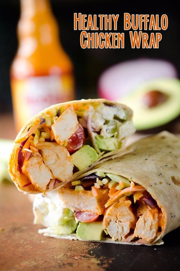 Healthy Buffalo Chicken Wrap