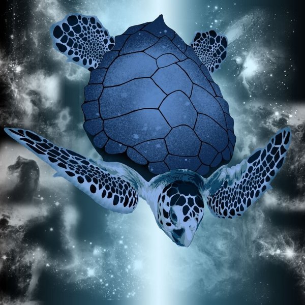 Blue Sea Turtle