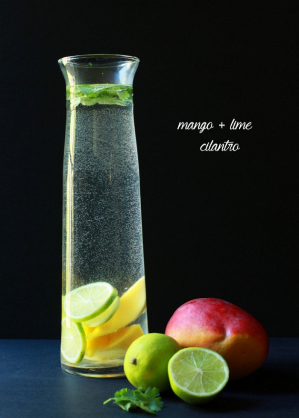 Mango, Lime, and Cilantro Water