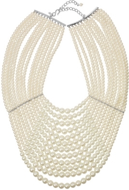 Kenneth Jay Lane Glass-Pearl Multi Strand Necklace