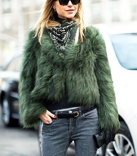 Green Faux Fur