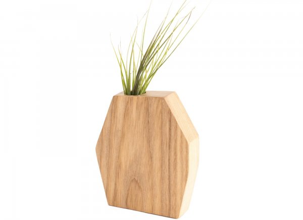 Geometric Wooden Vase