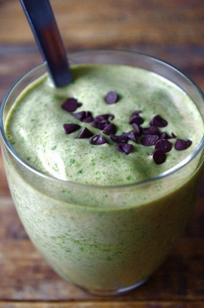 Mint Chocolate Green Protein Smoothie