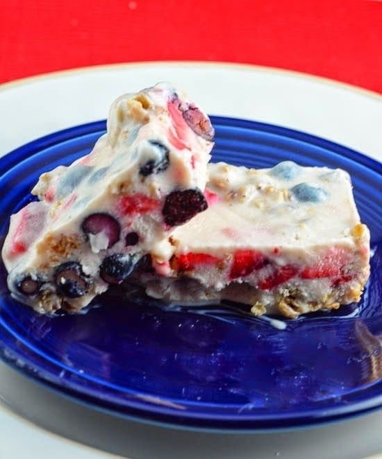 Red, White, and Blue Frozen Yogurt Bars