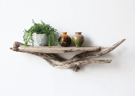 Large Sculptural Natural Driftwood Shelf