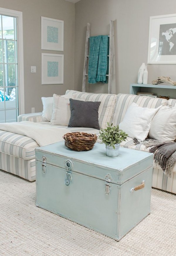 Old Trunks Make Great Beach Cottage Tables