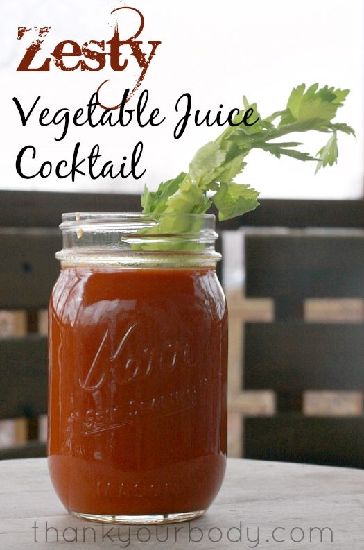 This Zesty Homemade Vegetable Juice Cocktail is Packed Full of Nutrients