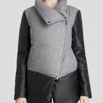 DKNY Asymmetric Coated Puffer