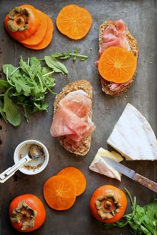 Prosciutto, Persimmon and Brie